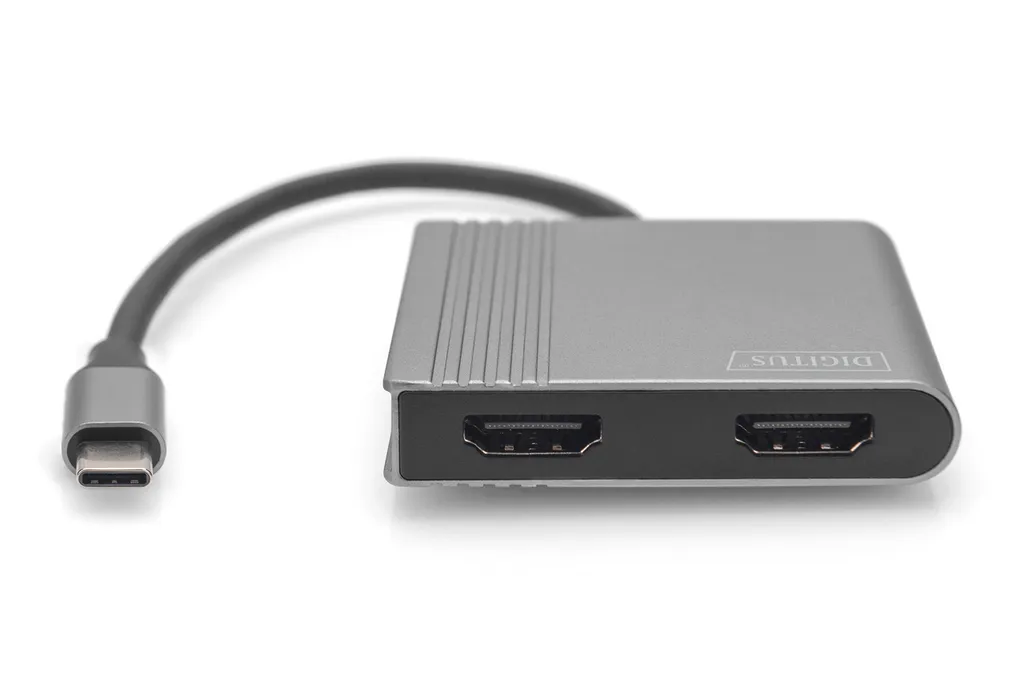 DIGITUS DA-70822 Adaptateur Graphique HDMI USB Type-C 4K 2-en-1 Noir