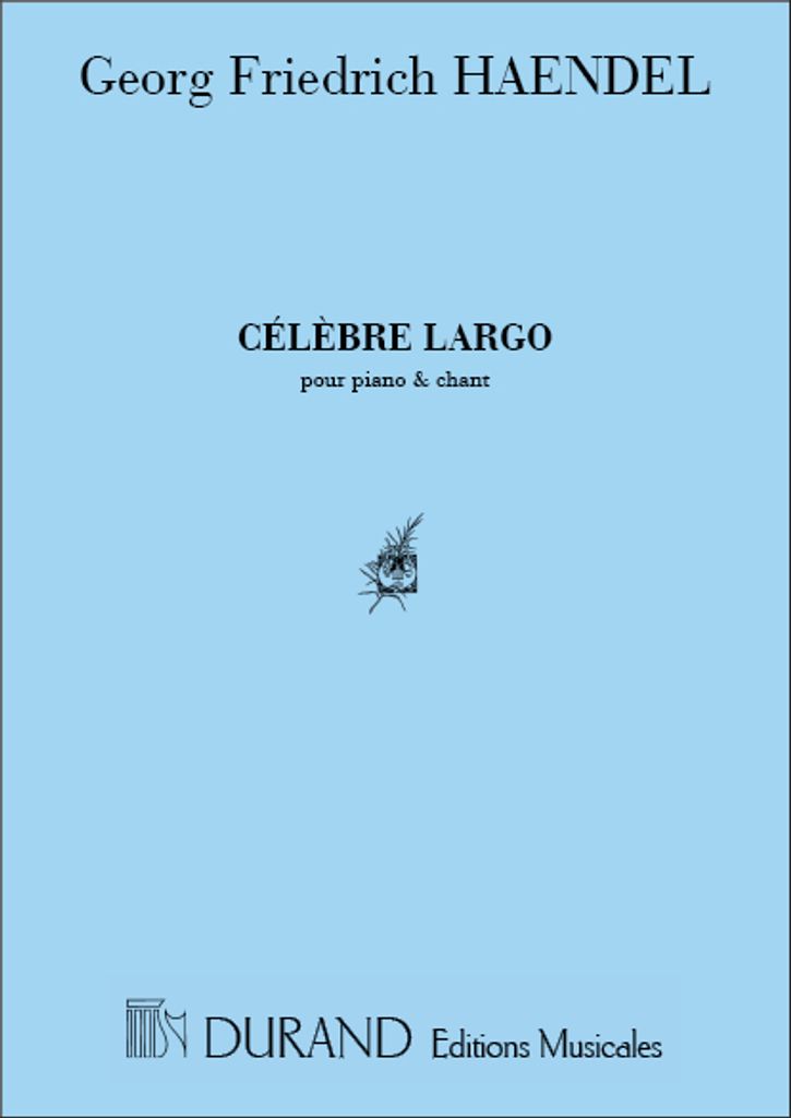 Händel Largo Mezzo-Piano En Fa (Xerxes Canto (O Voce Recit) E Pianoforte