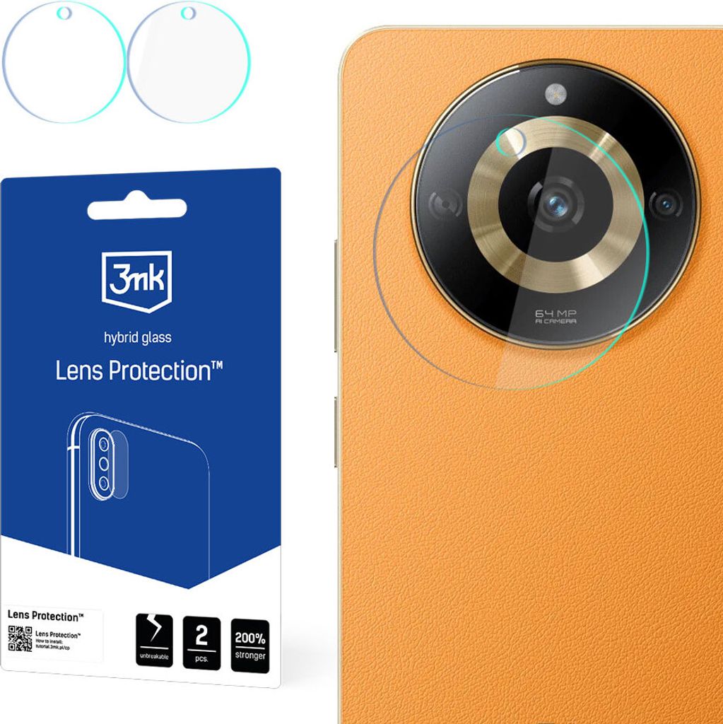 3mk Hybridglas Lens Protection für Realme Narzo 60 5G Kamera Objektiv Kameralinse 0,16mm 6H (4 Stück)