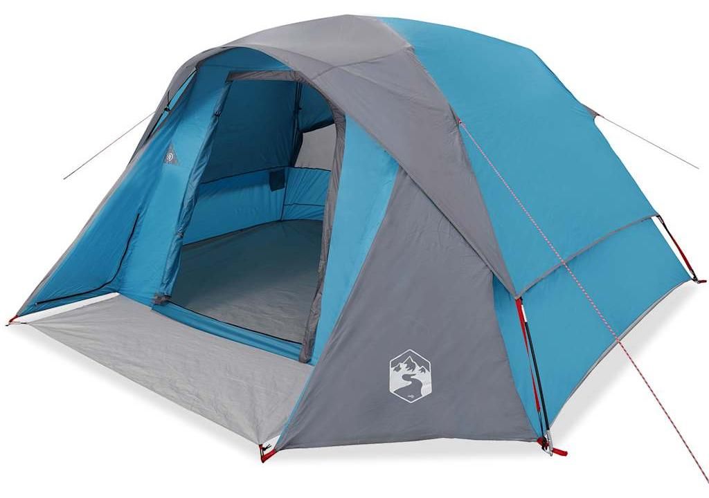 vidaXL Tenda da campeggio 4 persone Blu Impermeabile Immagine del prodotto 