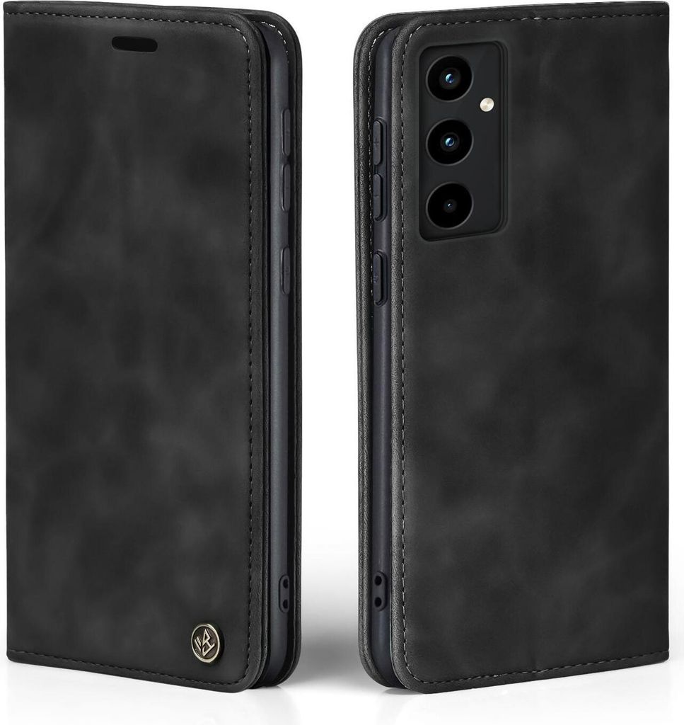 Handy Hülle für Samsung Galaxy A33 5G Klapphülle Bookcase Flip Cover Handy Tasche Etui Farbe: Schwarz