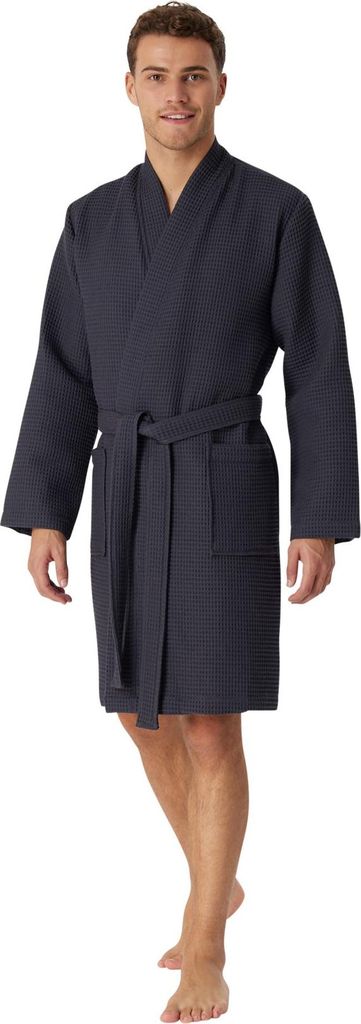 Schiesser Herren Bademantel Gr. XL anthrazit