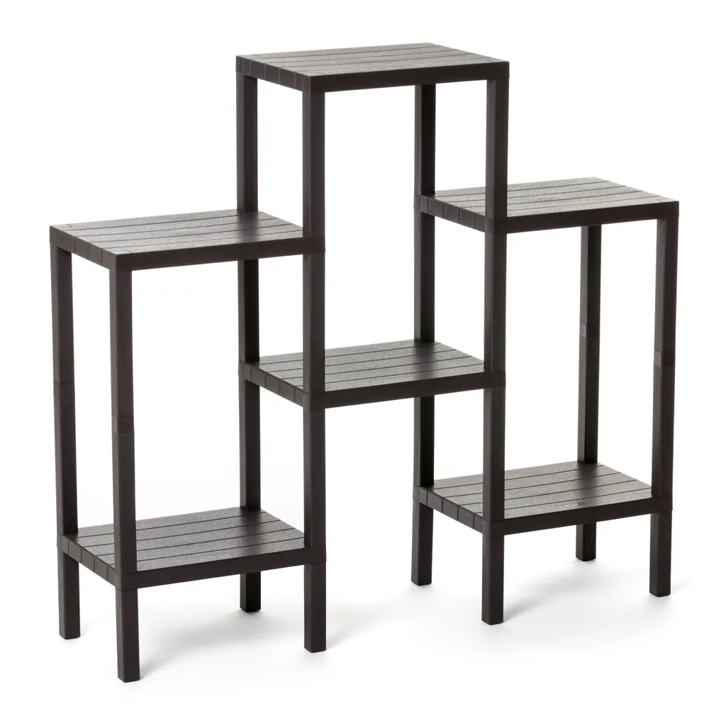 Étagère de Rangement Modulable Lombok Marron - Meuble Gain de Place TATAY