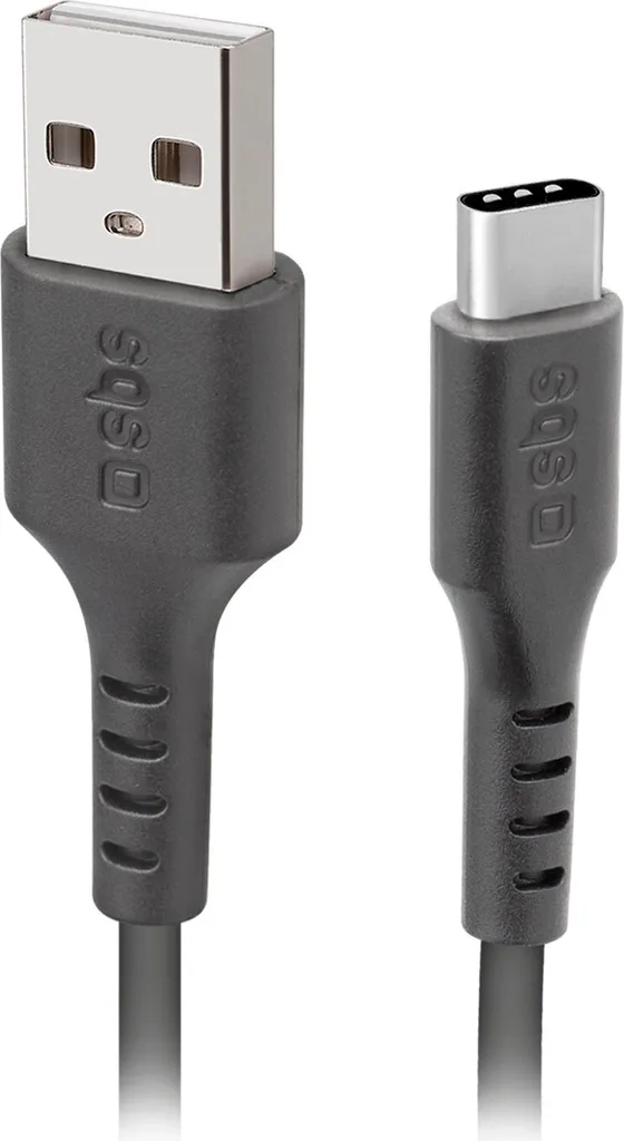 Câble USB-C sbs 2 mètres avec connecteurs renforcés et charge stable