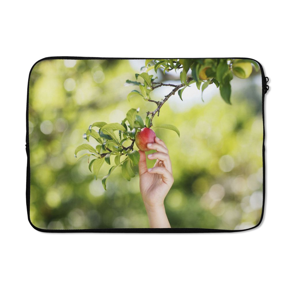 MuchoWow Laptop Hülle 13 Zoll Obstbäume - Gemüsegarten - Apfel Laptoptasche - Laptophülle - Sleeve - Rundumschutz