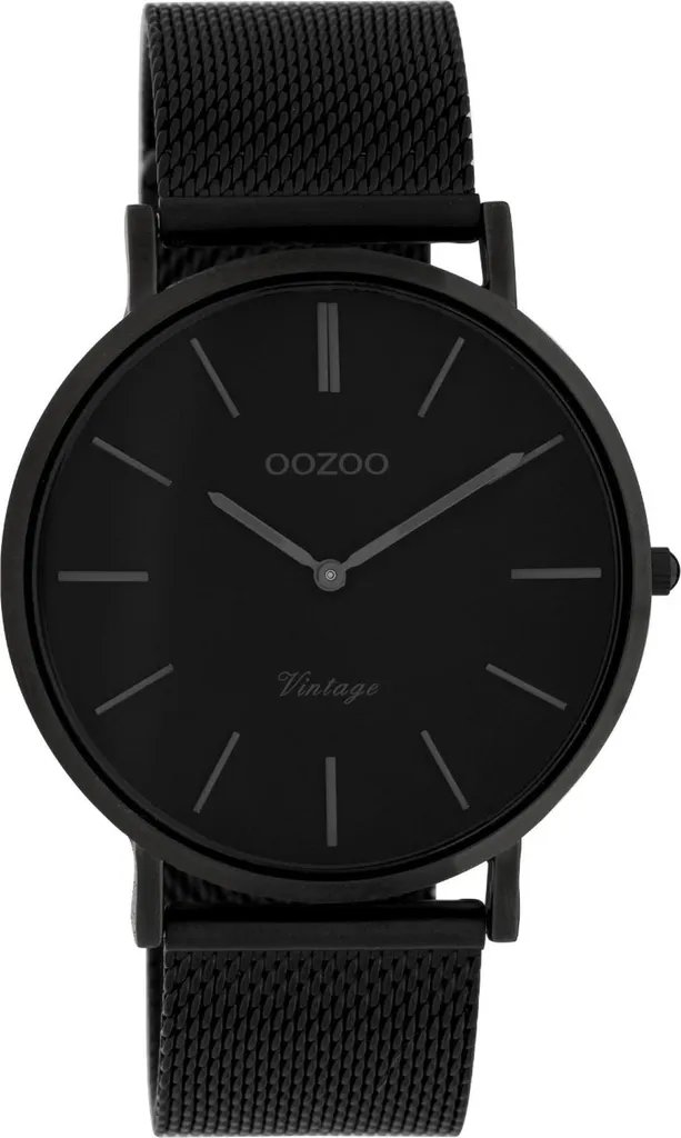 Montre Homme Élégante pour Costume et Business Noir Acier Inox 40mm