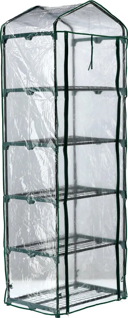 Serre de balcon verticale 5 niveaux en PVC pour culture de fleurs et potager
