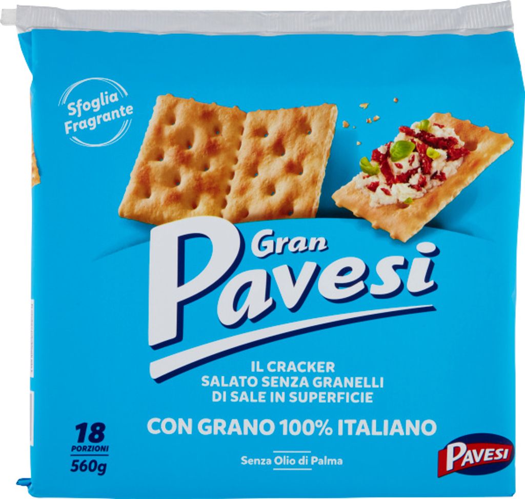 Gran Pavesi Il Cracker Salato, Salzcracker, Salz, 560 g, Produktbild 