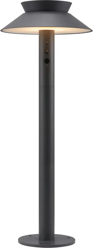 Borne solaire LED Nordlux Justina anthracite avec capteur Ø 230 x 600 mm