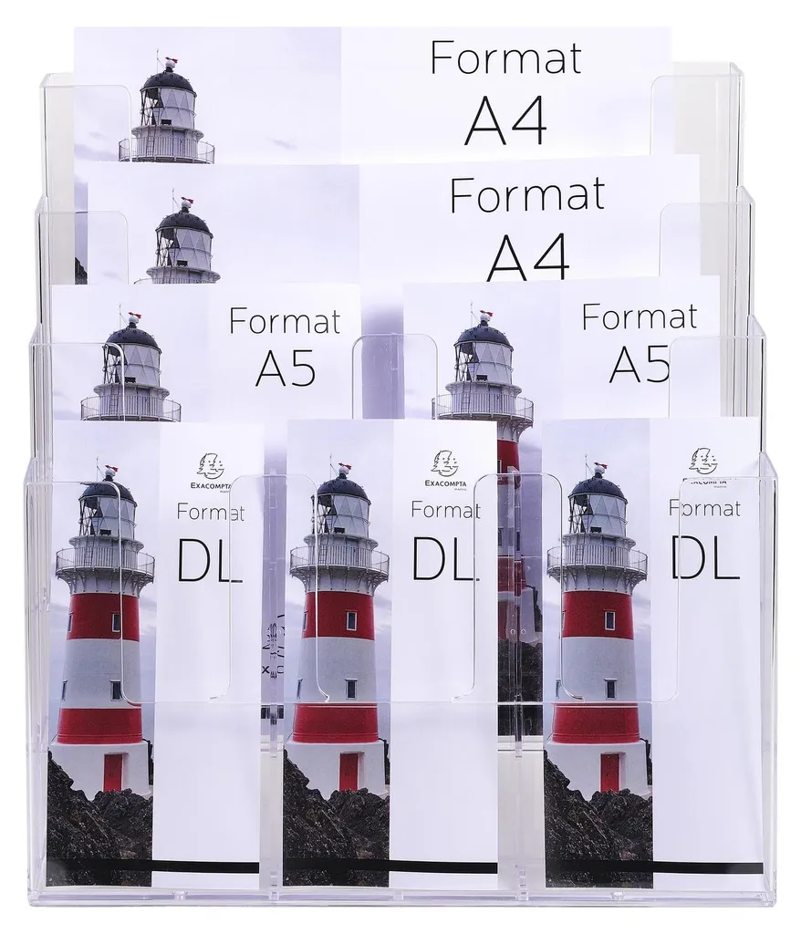 Porte-brochures de bureau Exacompta pour organiser vos dépliants - 9