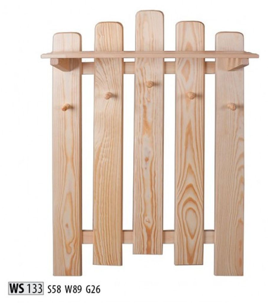 Garderobe Wandgarderobe mit 5 Haken, Wandpaneel Flurgarderobe Garderobenpaneel