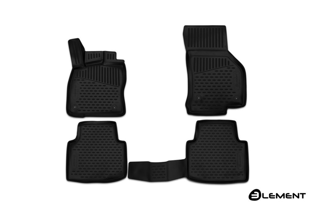 ELEMENT Gummi-Fussmatten 3D kompatible mit SKODA Superb, 2015->, 4 tlg.
