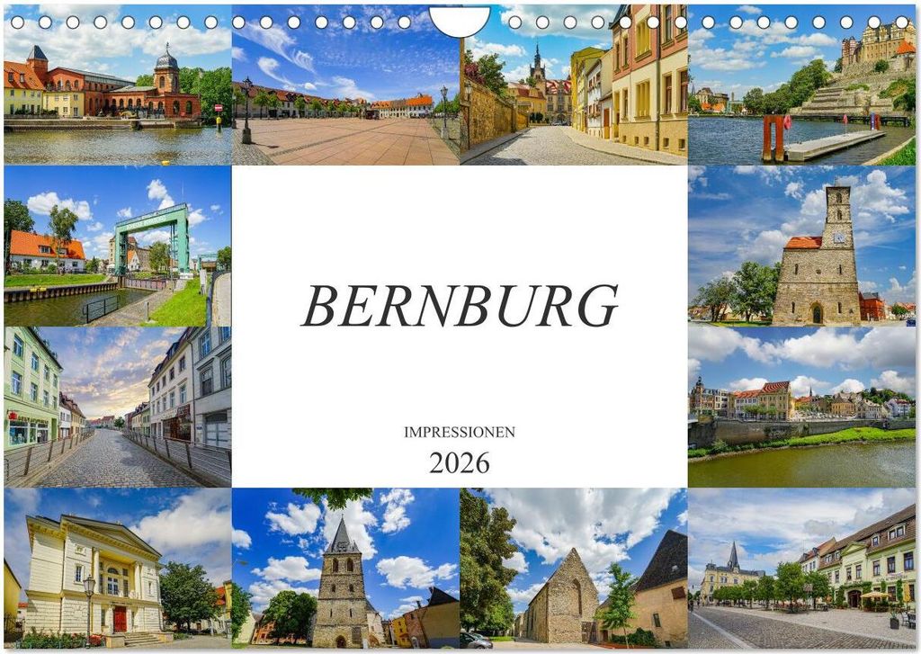 Bernburg Impressionen (Wandkalender 2026 DIN A4 quer), CALVENDO Monatskalender
