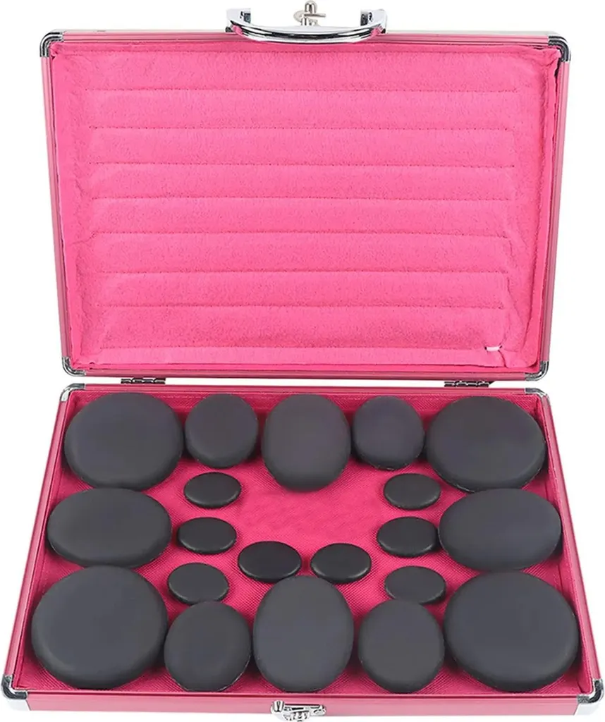 Kit massage pierres chaudes pour relaxation du dos et détente musculaire