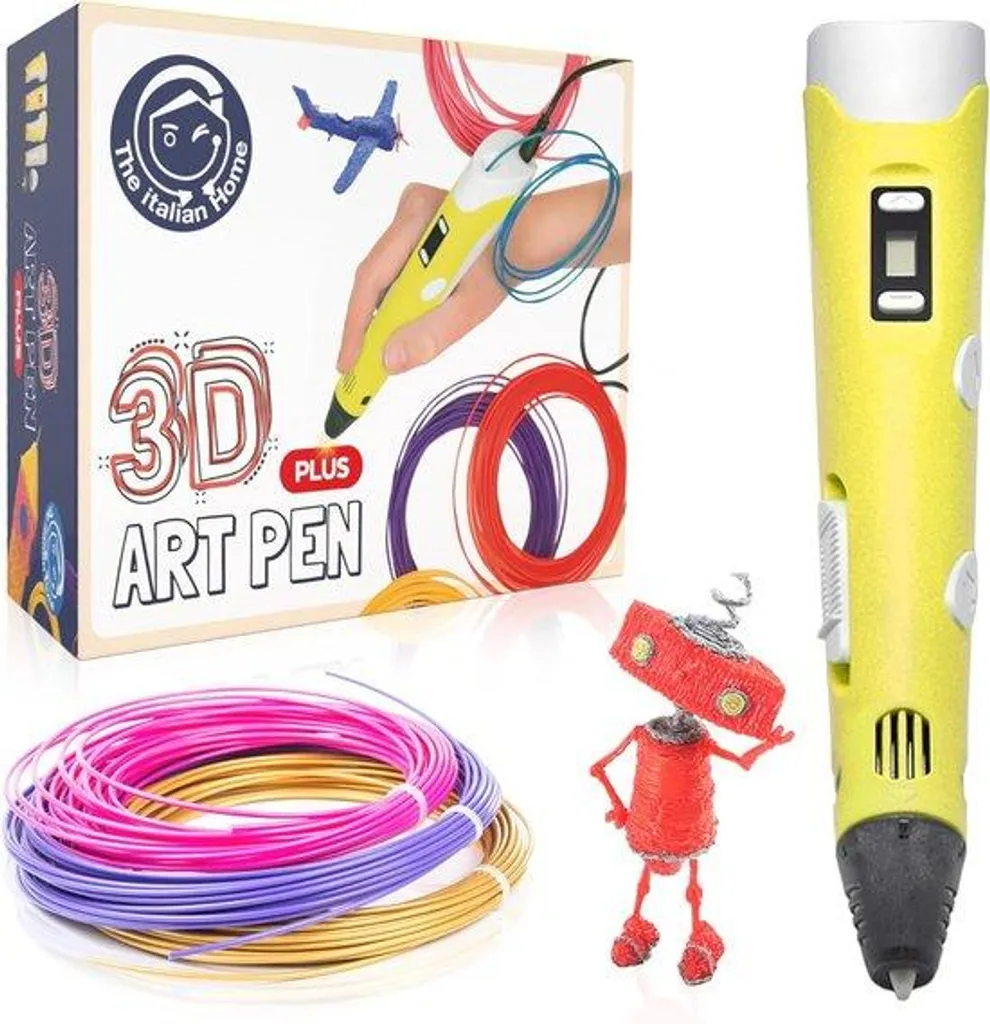 Kit Stylo 3D Complet avec 20 Couleurs de Filament PLA pour Débutants