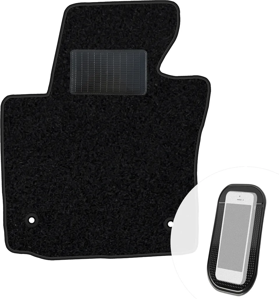 Tappetino Guida Seat Leon II 05-12 Velours Nero moto-MOLTICO