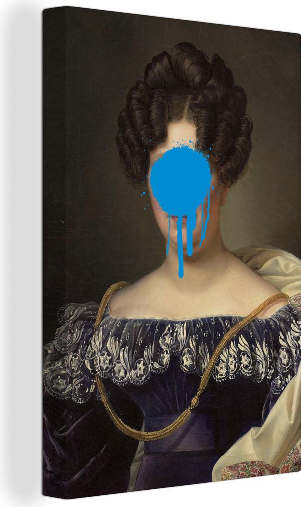 OneMillionCanvasses - Leinwandbilder - 90x140 cm, Johanna Henriette Engelen - Dubois Drahonet - Blau, Wandbilder Kunstdruck Wanddekoration - Foto...
