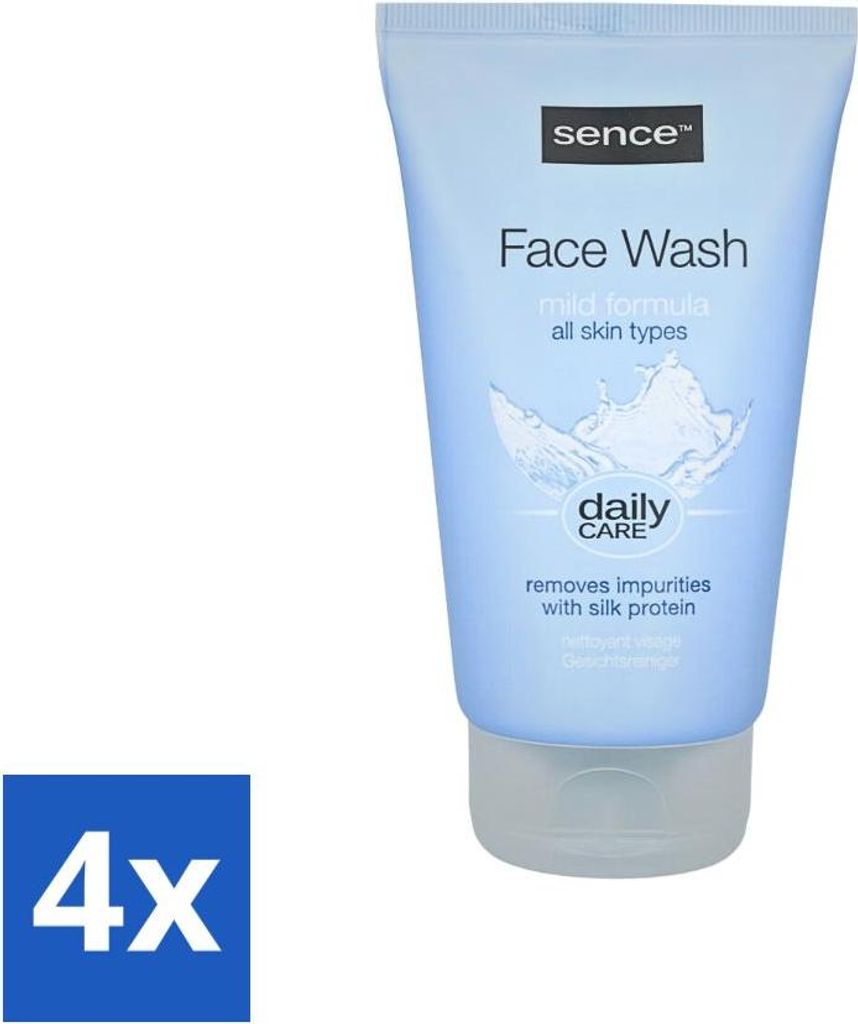 Sence - Alle Hauttypen - Gesichtsreiniger - Erfrischend - 150 ml - Vorteilspack - 4 Stücke