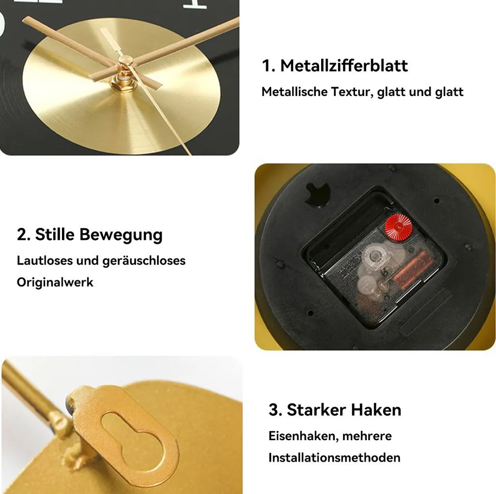 Wanduhr, Leichte Luxus-Wanduhr, 54*41*4, Stumme Produktbild 3