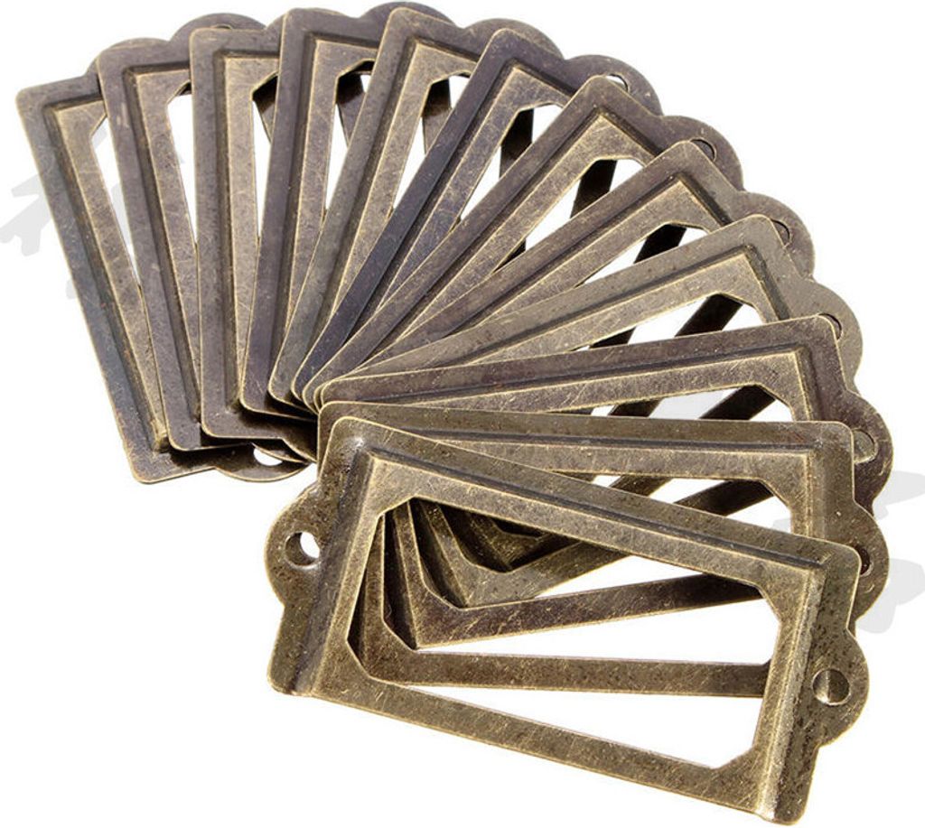 INF 12 Etikettenhalter – Metalletiketten Bronze