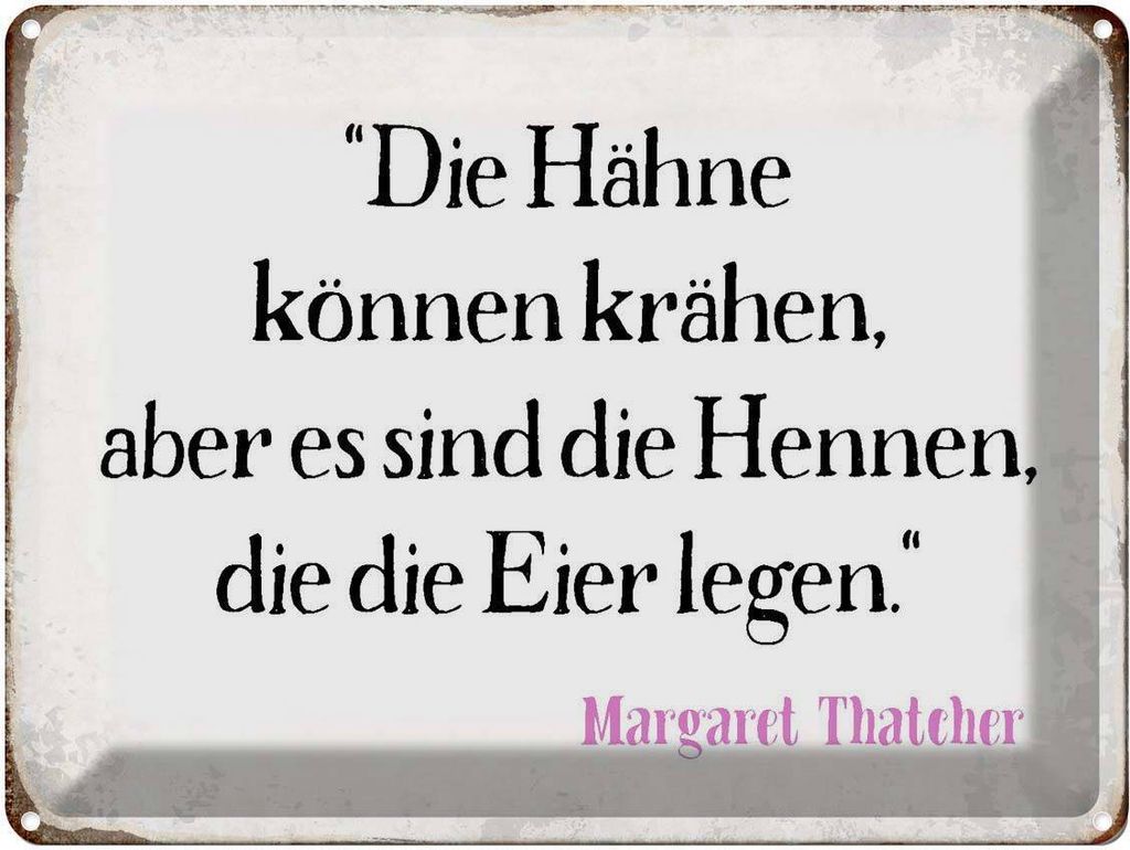 vianmo Blechschild 30x40 cm Hähne können krähen aber es sind Spruch Zitat