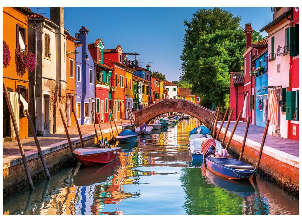 Grand Puzzle Adulte 3000 Pièces Burano Italie : Décoration Murale XXL