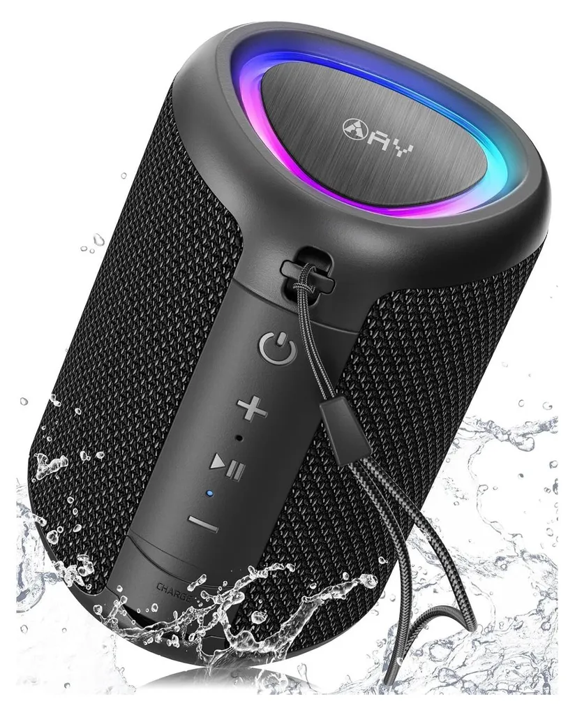 AY Altoparlante Bluetooth con Luci LED e Batteria 24h - Audio HD