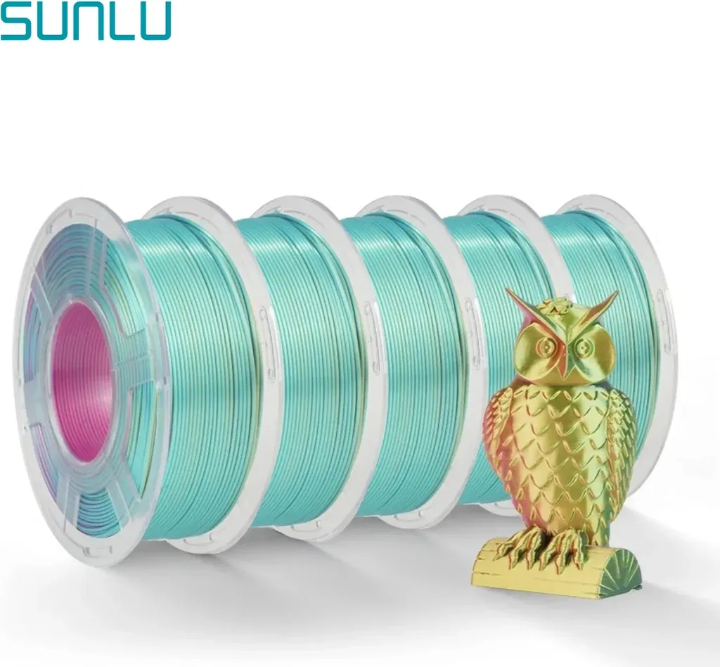 Filament 3D Soie 1.75mm Jaune Vert pour Objets Déco et Figurines Pro - 2