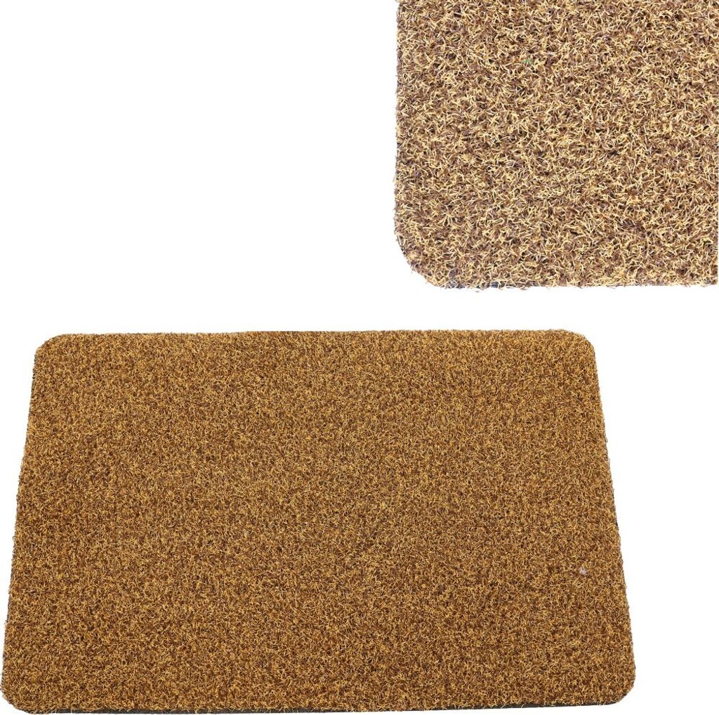 Fußmatte braun mit Borsten 40x60 cm Gummi, Indoor, Outdoor Schutz vor Schmutz