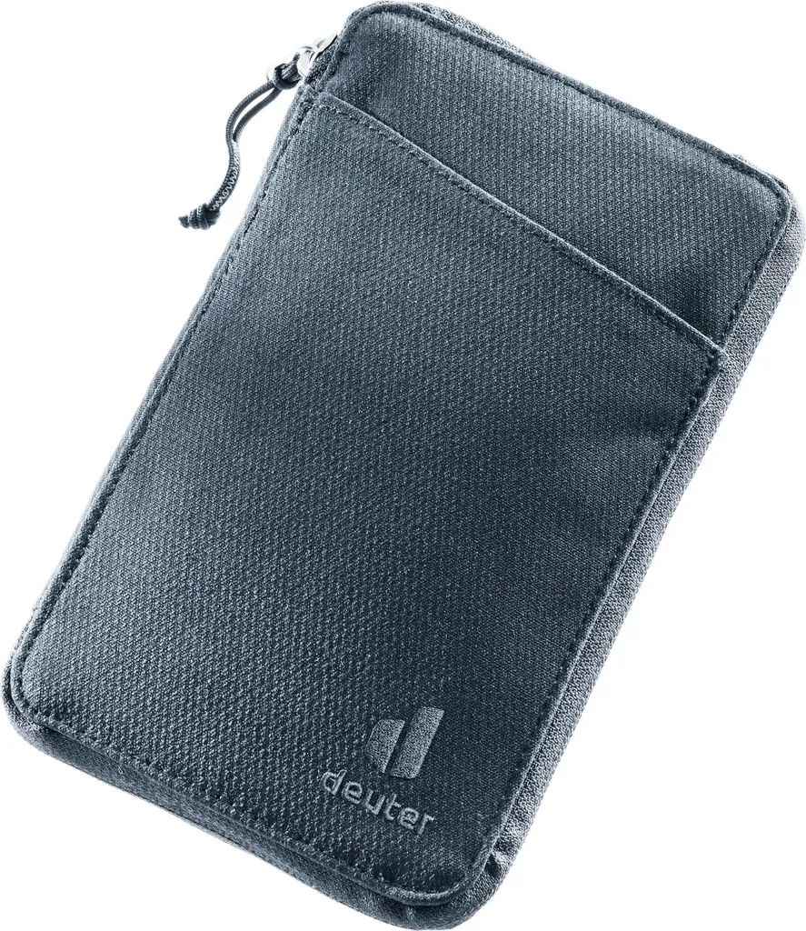 Deuter Portefeuille de voyage noir sécurisé pour documents et billets