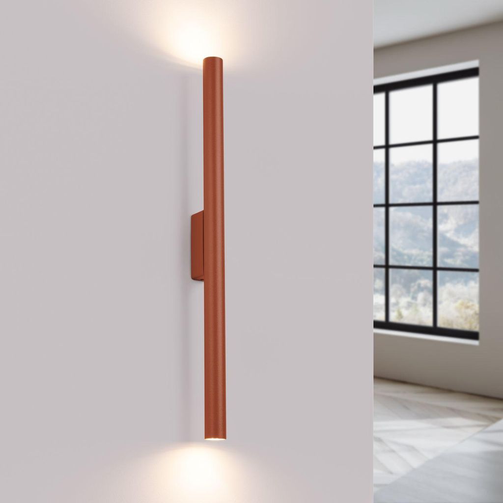 Wandleuchte Metall G9 H: 50 cm Up Down Ocker 2-flammig Modern