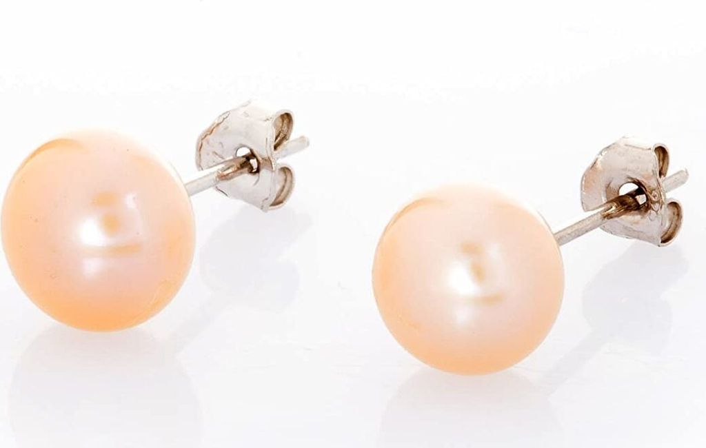 Pearl Damen Ohrstecker - Süßwasser-Suchtperlen in Pfirsich Produktbild 