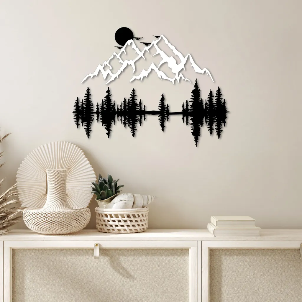 Wallity Natura e Montagna 14 - Quadro in Metallo Nero 59x25cm Shop Online