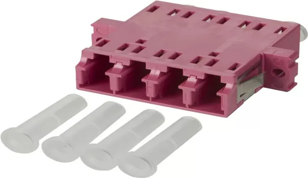 Coupleur Fibre Optique LC Quad Multimode OM4 Erika Violet BTR OpDAT