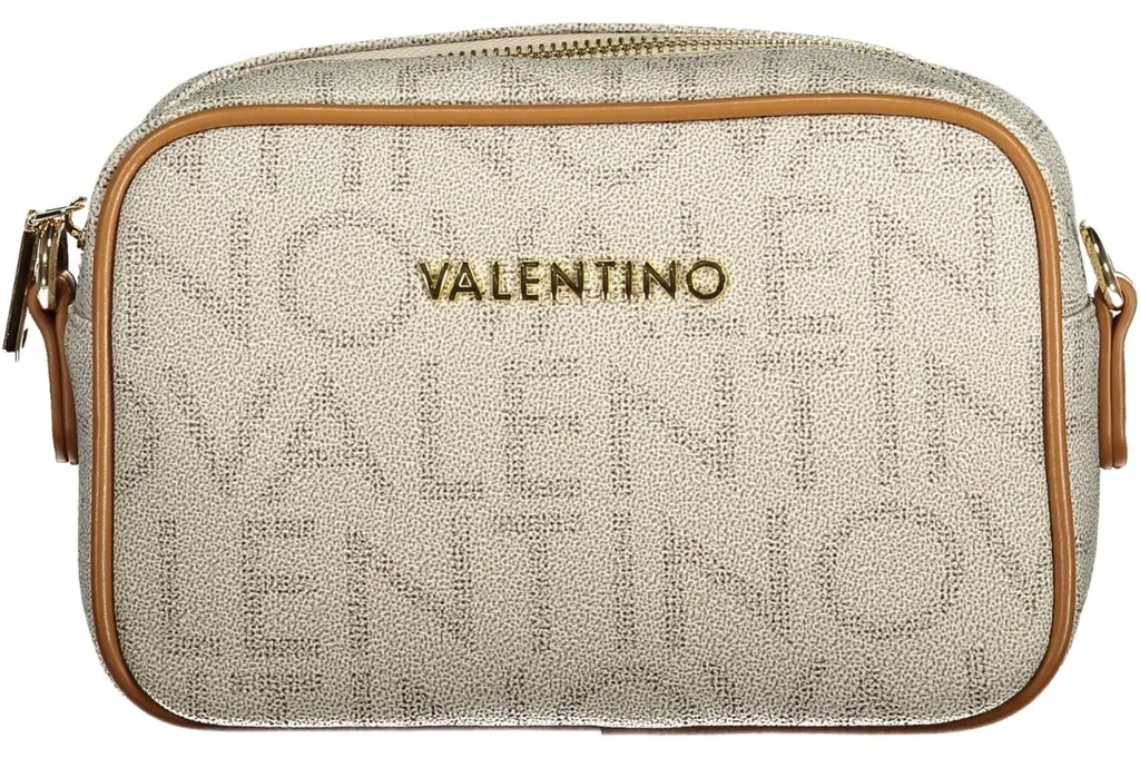 Sac à bandoulière beige élégant et durable avec contrastes de noir