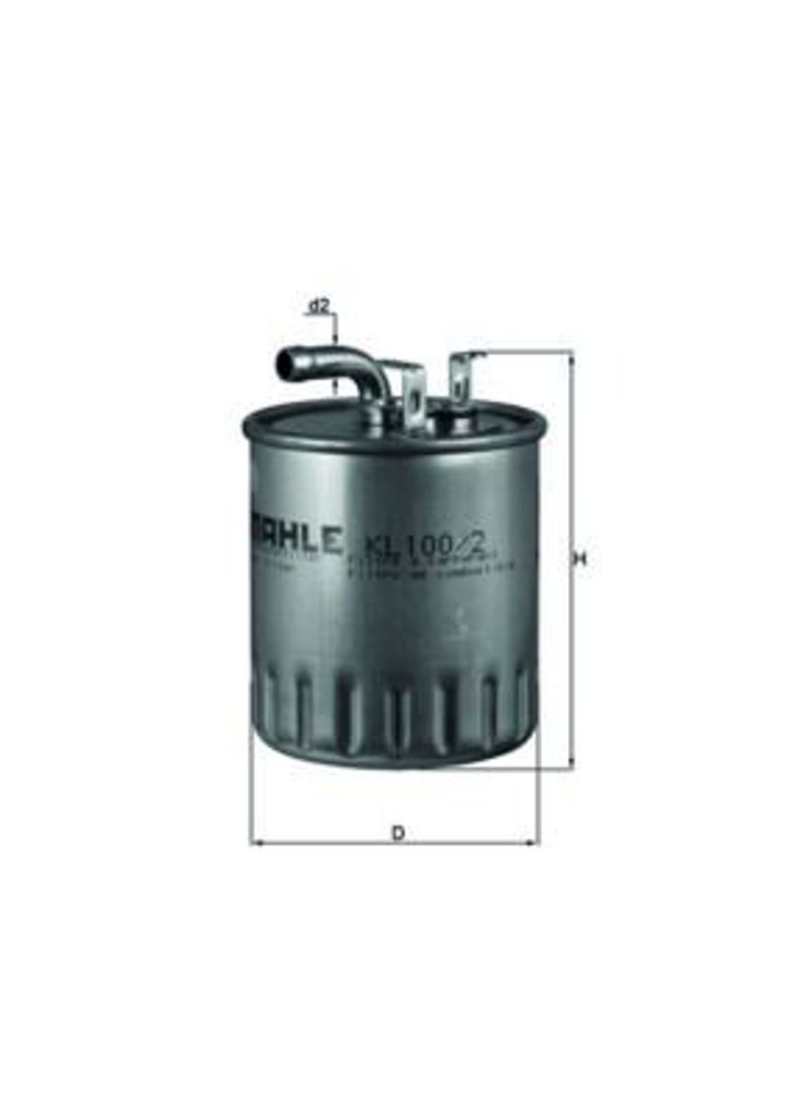 Kraftstofffilter MAHLE KL 100/2 passend für MERCEDES-BENZ A-Klasse (W168) Leitungsfilter