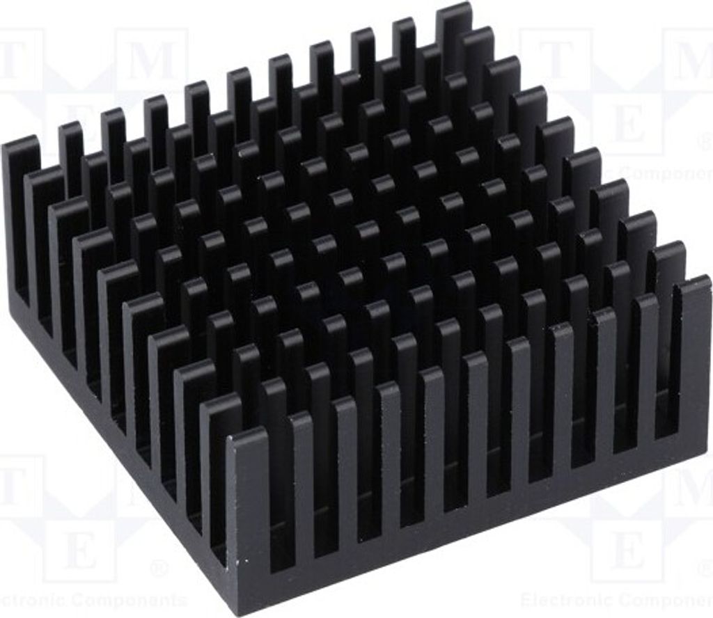 1x Radiator: geprägt H: 16,51mm ICKPGA15X15 Kühler L: 37,92mm W: 38,1mm schwarz
