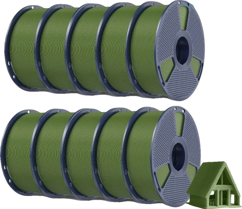 Filament 3D Vert Olive Haute Ténacité avec Retrait Facile du Support