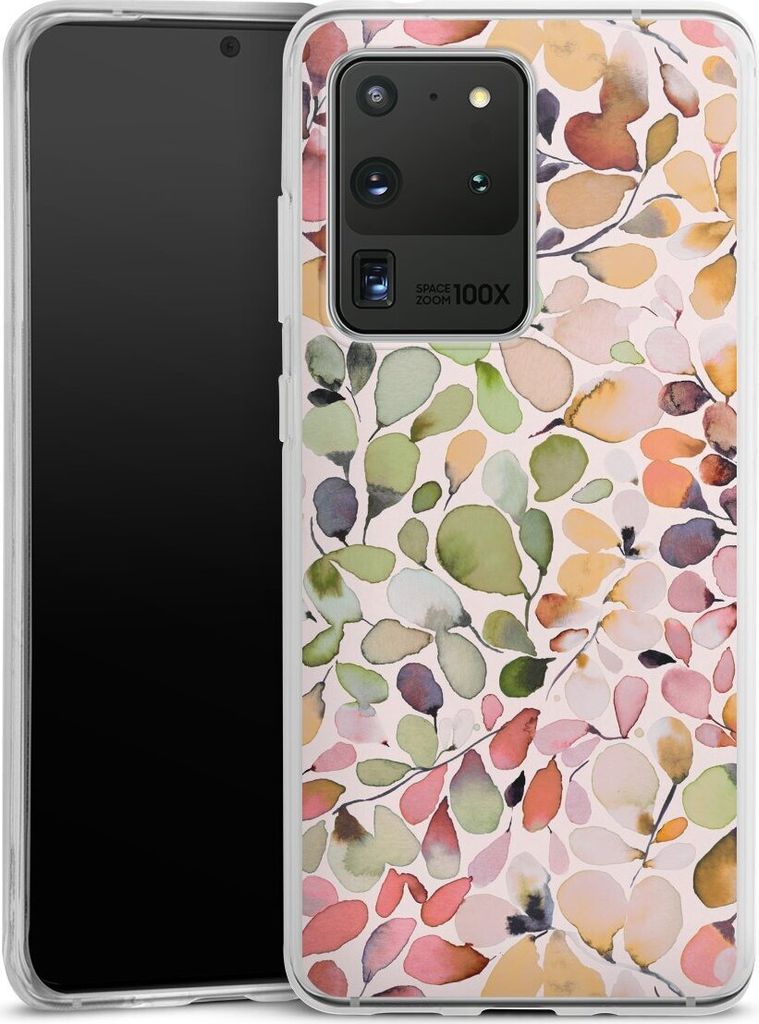 DeinDesign Handyhülle für Samsung Galaxy S20 Ultra 5G Silikon Hülle Case Smartphone Schutzhülle Muster Pattern Eukalyptus