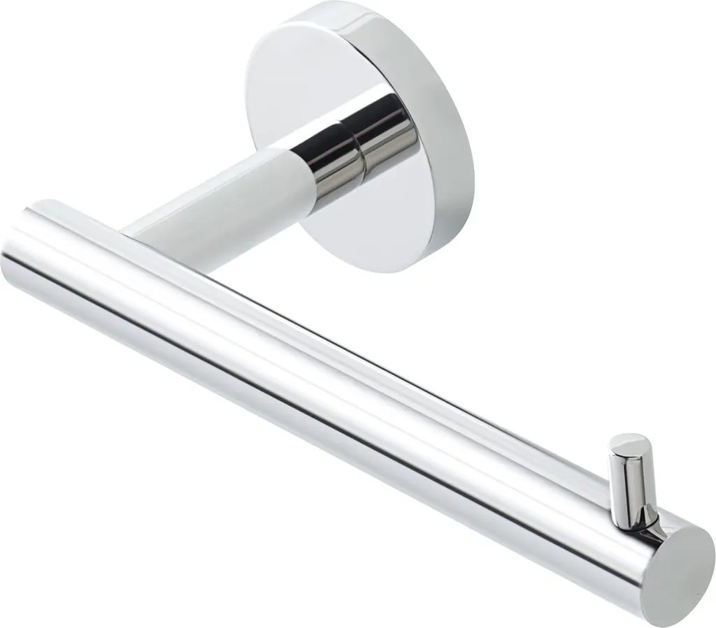Support Papier Toilette Inox Poli Anti-Corrosion Fixation Murale Fixe
