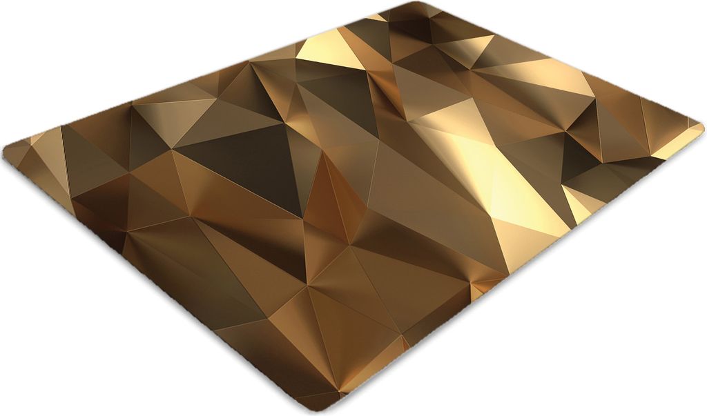Stuhlunterlage Bürostuhlunterlage 120 cm x 90 cm Bodenmatte Bürostuhlunterlage - Goldfolie