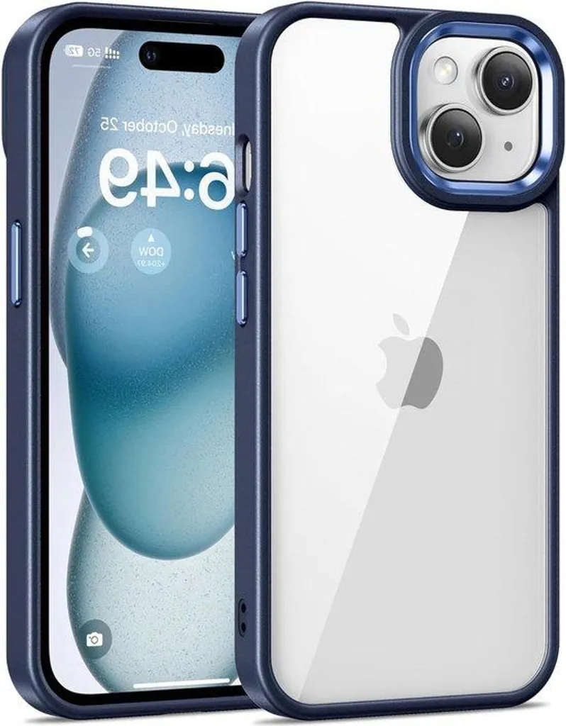 Coque de protection rigide bleue antichoc pour téléphone 6,1"