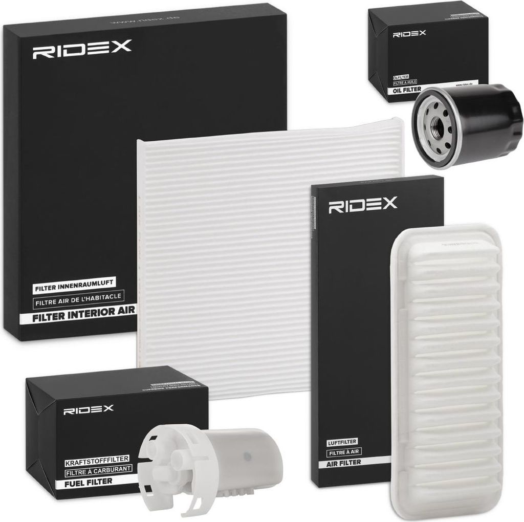 RIDEX Filterset Inspektionspaket Filtersatz für TOYOTA Yaris Schrägheck (P9) Yaris Schrägheck (P1) Yaris Verso (P2)