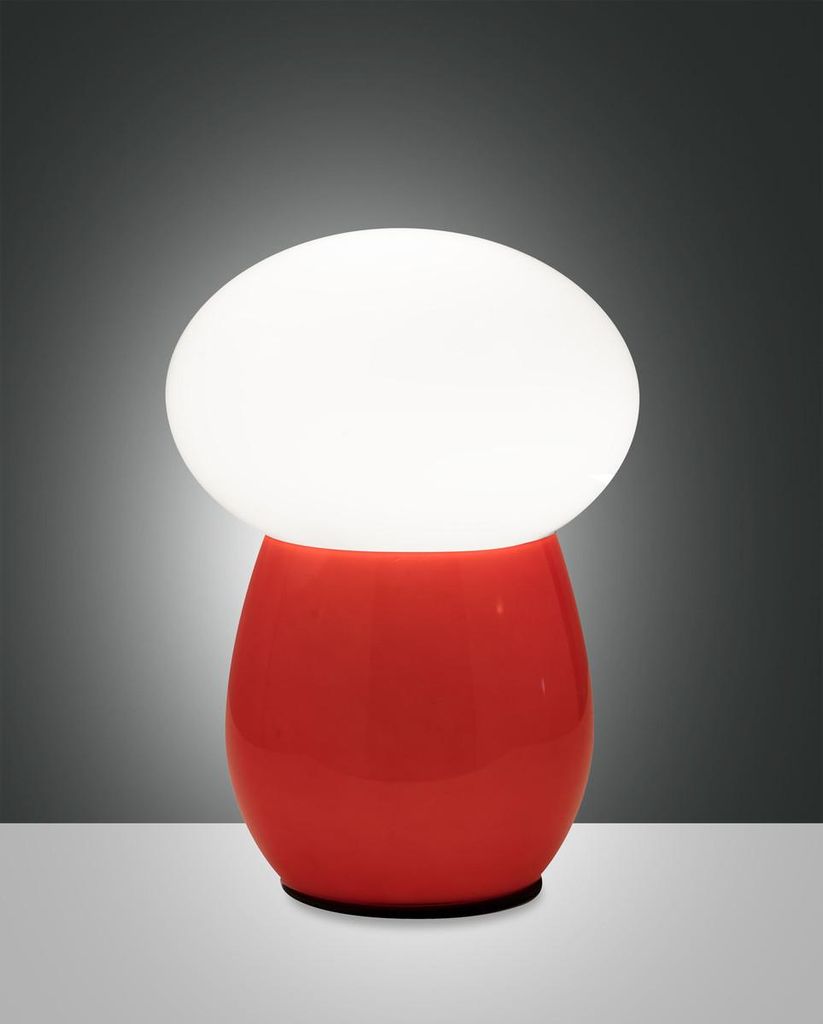 Fabas Luce Freddy E27 Tischleuchte dimmbar Rot 3752-30-104