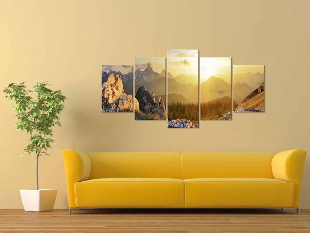 GEBIRGE LANDSCHAFT Acrylglasbild Modern Wandbild Glasbilder Produktbild 