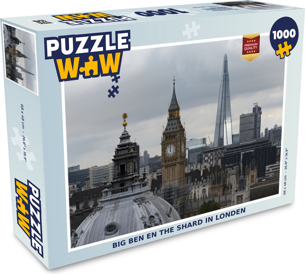 MuchoWow Puzzle 1000 Teile Big Ben und The Shard in London - Erwachsene - Rätsel