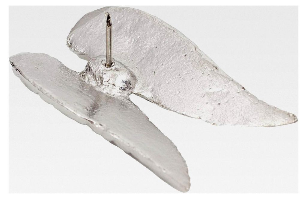 Kerzenstecker Engelsflügel 4 Stück für Stumpenkerzen silber Aluminium Geschenkidee Adventskranz Kerzendekoration Weihnachten