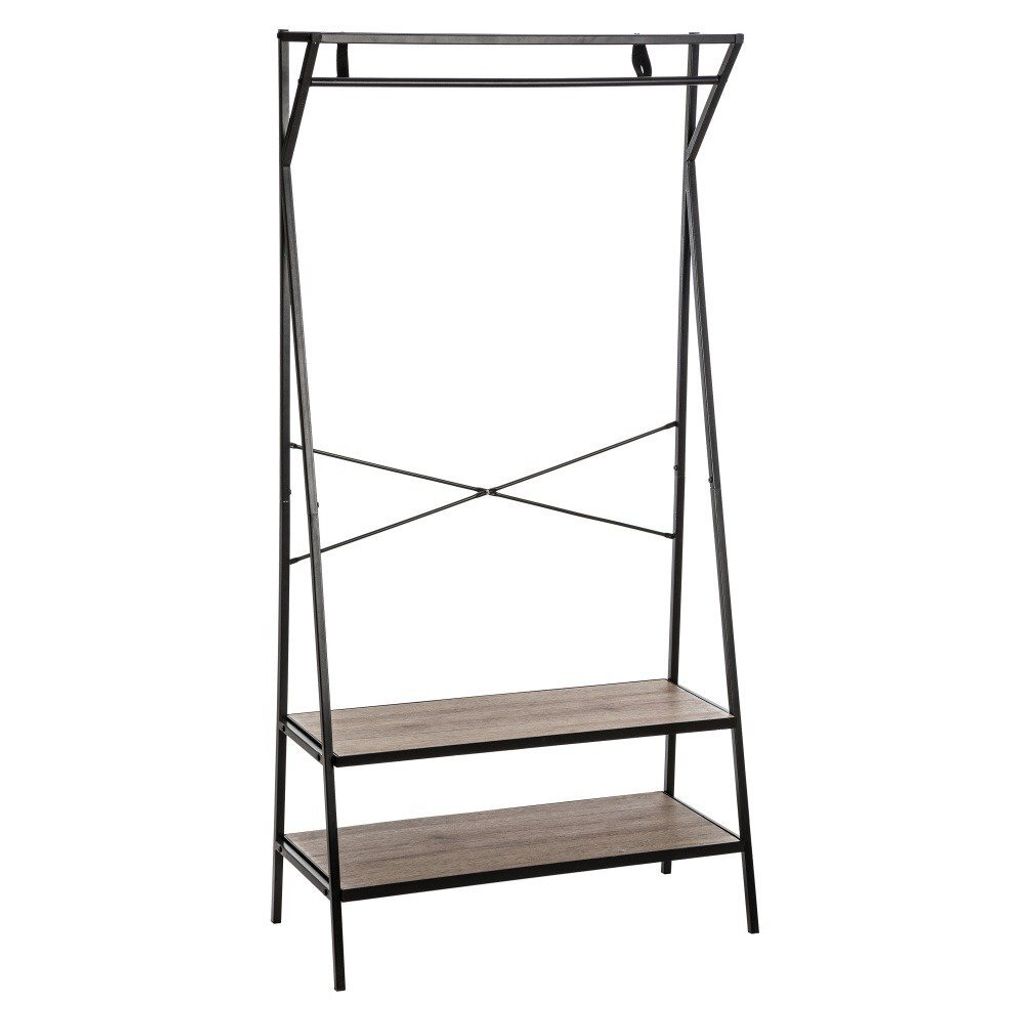 Wieszak na ubrania z półkami na buty, 160 x 80 x 38 cm, Zdjęcie produktu 