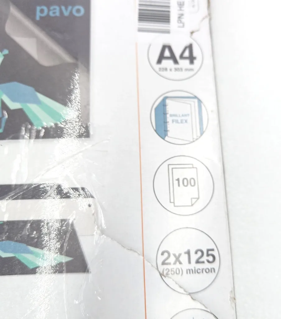 Feuilles à plastifier A4+ 125 mic PAVO avec bande de perforation Filex - 7