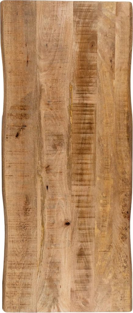 Holzplatte 160x60 cm Toni, Tischplatte aus Mangoholz massiv + raue Oberfläche, Baumkanten-Platte für Heimwerker, geeignet für Arbeitsplatten, Ti...